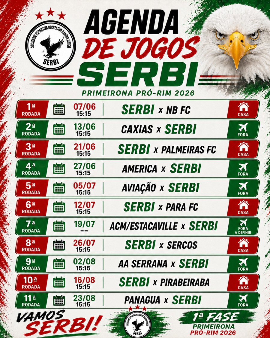 SERBI divulga calendário da Primeirona Pró-Rim 2026 e mira protagonismo após 3º lugar