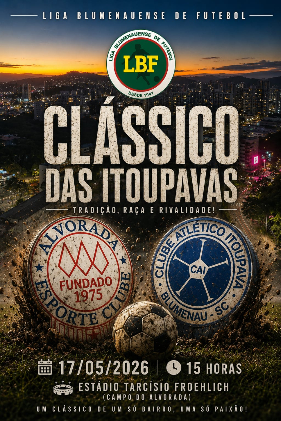 Copa LBF 2026 começa neste domingo em Blumenau com destaque para o clássico das Itoupavas