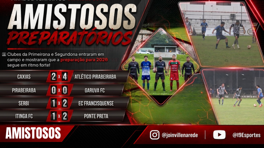 Futebol amador movimenta o fim de semana com amistosos preparatórios para 2026