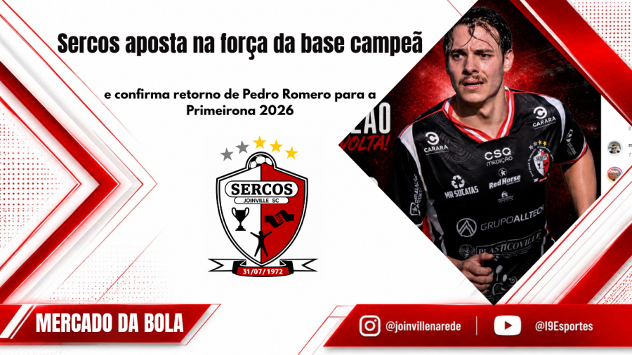 Sercos aposta na força da base campeã e confirma retorno de Pedro Romero para a Primeirona 2026