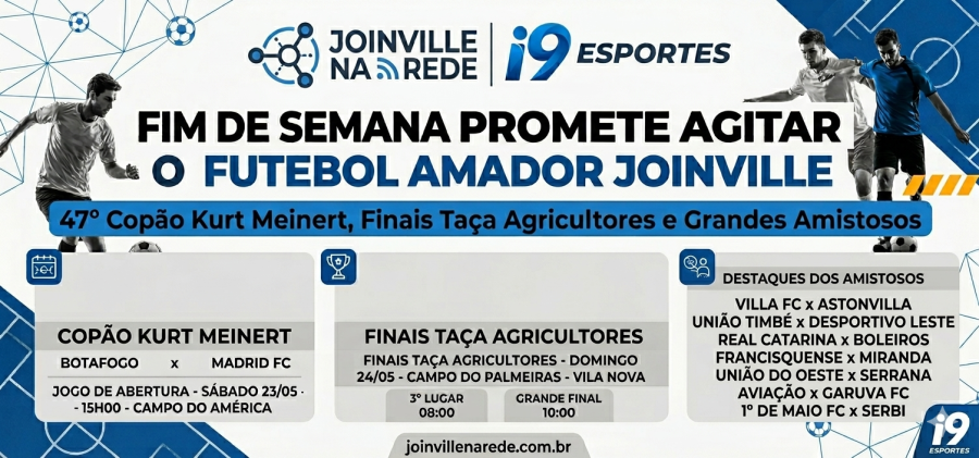 Fim de semana de decisões e grandes jogos no futebol amador de JOINVILLE