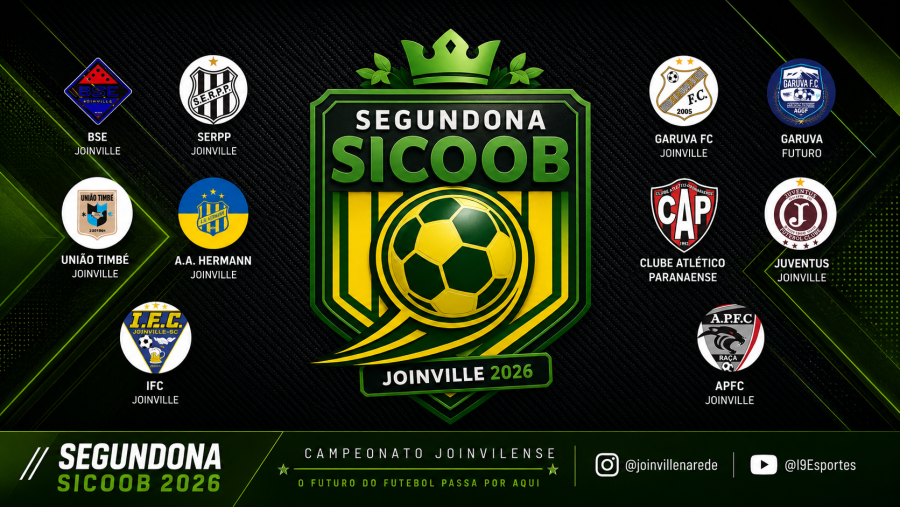 Segundona Sicoob 2026 começa com 10 equipes e promete movimentar o futebol de Joinville
