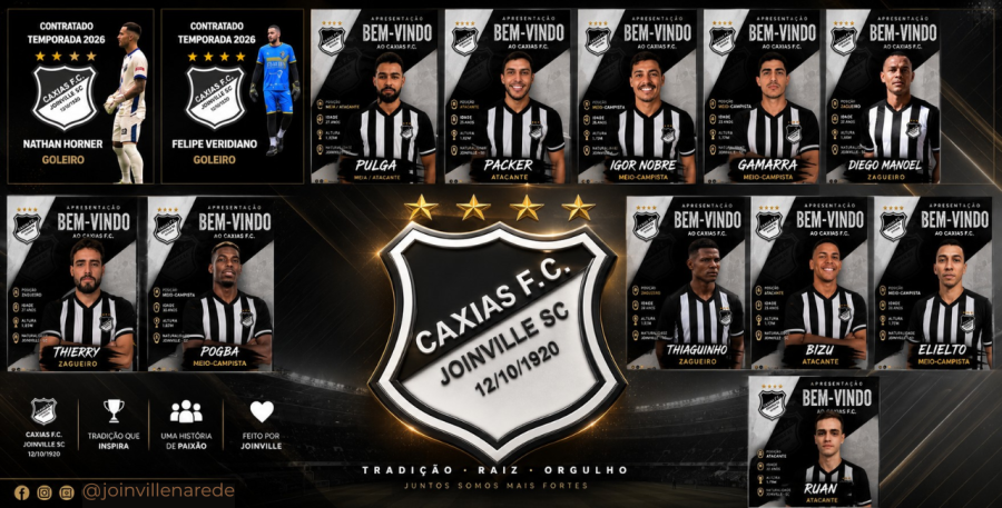 Caxias F.C. monta elenco competitivo e mira protagonismo na Primeirona 2026