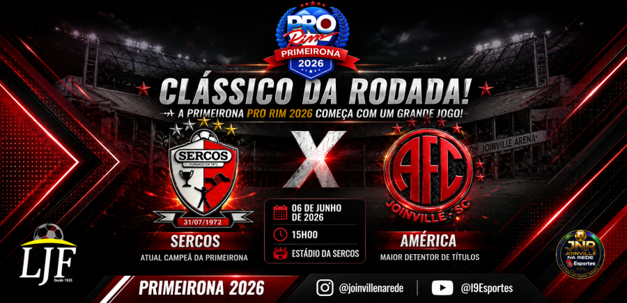 Sercos x América: campeã e maior vencedora da história duelam na abertura da Primeirona 2026