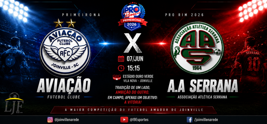 Aviação e AA Serrana fazem duelo de estilos na estreia da Primeirona Pro Rim 2026