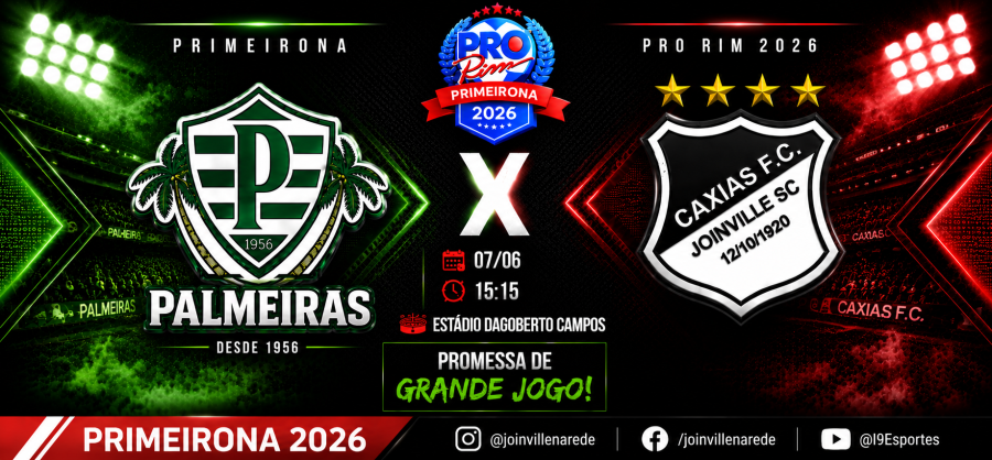Caxias tenta mostrar força contra o Palmeiras na estreia da Primeirona Pro Rim 2026